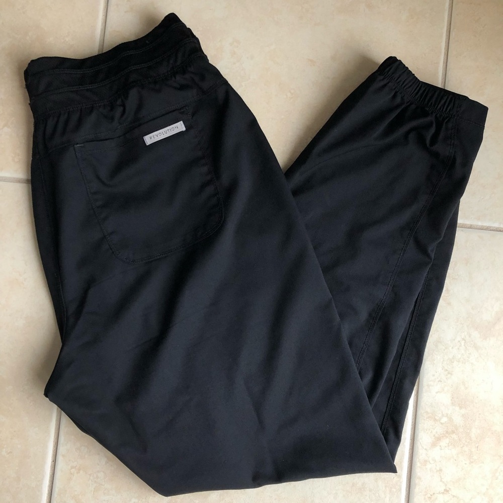 Black Cherokee Revolution Women's Jogger Elastic Scrub Pants